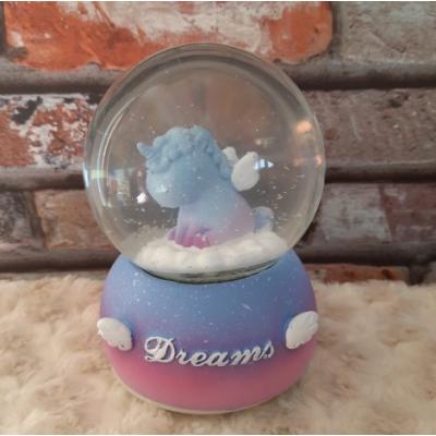Unicorn Dreams Müzikli Işıklı Otomatik Uçuşan Karlar Pilli Büyük Boy