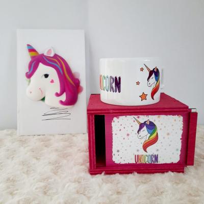 Unicorn Özel Tasarım Kutulu Kupa Ve Squishy Defter