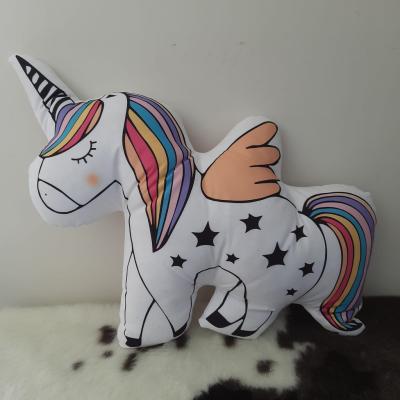 Unicorn Tek Boynuzlu At Özel Tasarım 3D Yastık