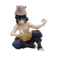 Anime Demon Slayer Kimetsu No Yaiba Inosuke Hashibira Onigiri Yiyen Oturan Aksiyon Figür 11 Cm