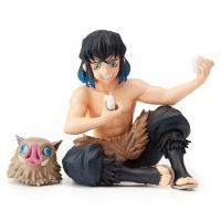 Anime Demon Slayer Kimetsu No Yaiba Inosuke Hashibira Onigiri Yiyen Oturan Aksiyon Figür 11 Cm