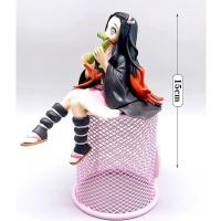 Anime Demon Slayer Kimetsu No Yaiba Kamado Nezuko Oturan Aksiyon Figür 13 Cm