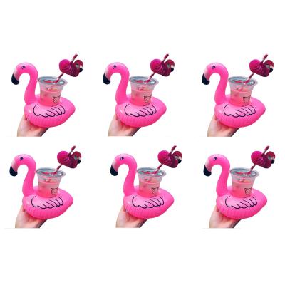 Flamingo Şişme Havuz Deniz Bardak Tutucu Float Bar 6 Adet