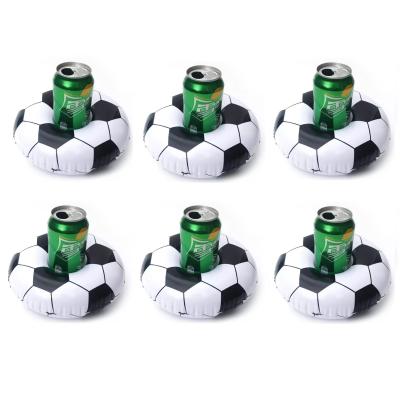 Futbol Topu Desenli Şişme Havuz Deniz Bardak Tutucu Float Bar 6 Adet