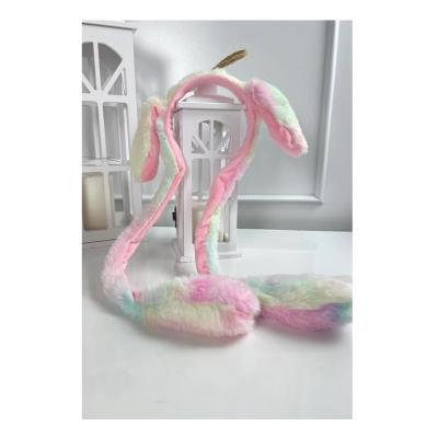Hareketli Oynar Kulaklı Işıklı Peluş Taç Renkli 