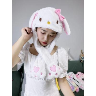 Hello Kitty Hareketli Kulaklı Şapka