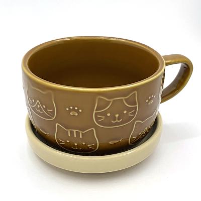 Sevimli Kedi 3D Tasarım Kupa Bardak
