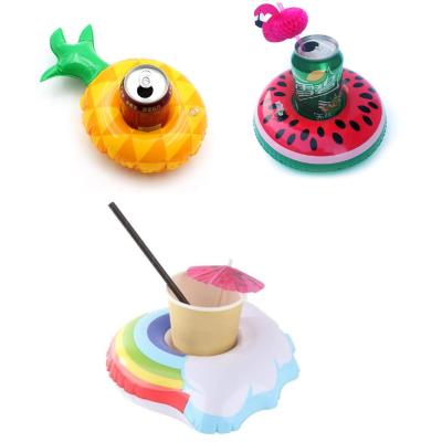 Üçlü Karpuz Ananas Gökkuşağı Şişme Havuz Deniz Bardak Tutucu Float Bar Seti