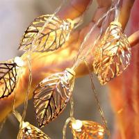  3D Altın Yaprak Led Işık Gold