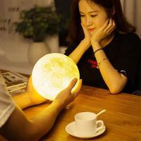 3D Ay Lamba Standlı Gece Lambası 15 Cm