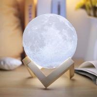 3D Ay Lamba Standlı Gece Lambası 12 Cm