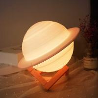 3D Dokunmatik Şarjlı Standlı Saturn Gece Lambası