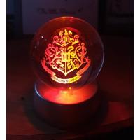 3D Harry Potter Hogwarts Işıklı Kristal Küre Arkadaşa Hediye