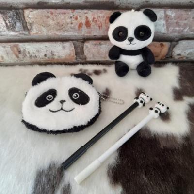 Panda Anahtarlık. Cüzdan ve 2 Adet Kalem Tasarım Arkadaşa Hediye Seti