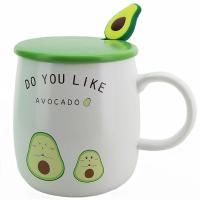 Avokado Kaşıklı Kapaklı Kupa Bardak Do You Like Avocado