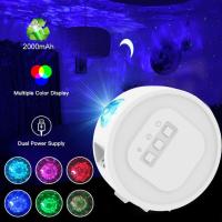 Bring Starry Şarjlı Bluetooth Led Işıklı Müzik Çalar Su Dalgası Gökyüzü Lazerli Projektör
