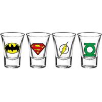 DC Comics Batman Superman Flash Green Lantern 4'lü Shot Bardak Seti