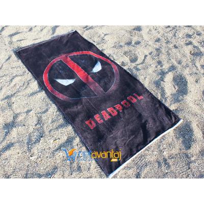 Deadpool Tasarım Plaj Havlusu Dijital Baskılı 75x150