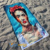 Frida Tasarım Plaj Havlusu Dijital Baskılı 75x150