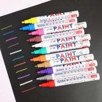 Gana Suya Dayanıklı Çok Amaçlı Keçeli Kalem Paint Marker 12 Renk