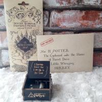 Harry Potter Hogwarts Kabul Mektubu Harita Ve Müzik Kutusu Seti