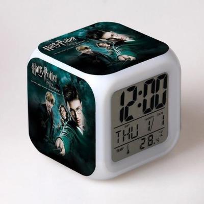 Harry Potter Renk Değiştiren Alarmlı Termometreli Dijital Küp Saat Model 1