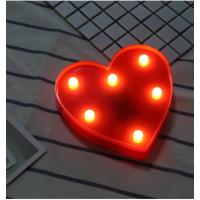 Kalp Şekilli LED Işıklı Kırmızı Lamba