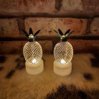 Metal Ananas Mini LED Gece Lambası 2 Adet