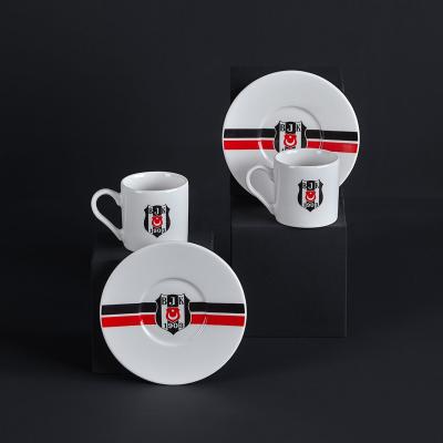 Neva Beşiktaş Çizgili 2'li Kahve Fincan Takımı