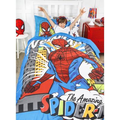 Özdilek Spiderman New York Tek Kişilik Disney Lisanslı Lastikli Fitted Çarşaf Çocuk Nevresim Takımı 