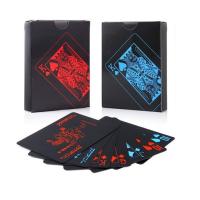 PVC Siyah Poker Oyun Kartları 2 Paket Birlikte