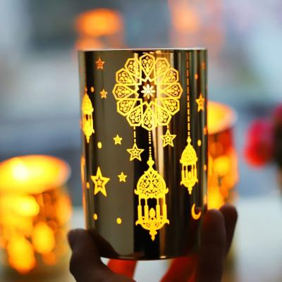 Ramazan Temalı Kandil Figürlü Led Gün Işığı Renkli Plastik Pilli Mum 1 Adet