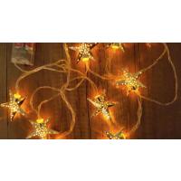 Yılbaşı Ağaç Süslemesi Pilli Gold Renk Yıldız Şerit Led Işık