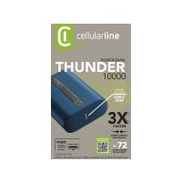 Cellularline Thunder 10.000 Mah Pd Usb-C 20W Taşınabilir Şarj Cihazı Powerbank Mavi