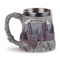 Harry Potter Hogwarts 3D Çelik Kupa - Kabartmalı Harry Potter Kupa