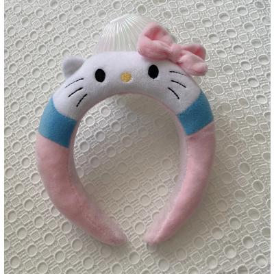 Hello Kitty Tasarımlı Peluş Taç Mavi Pembe