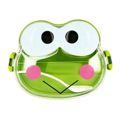 Kawaii Kurbağa Frog 3 Bölmeli Plastik Kaşıklı Beslenme Yemek Kabı