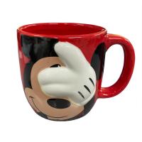Mickey Mouse Pluto Gözleri Kapalı 3D Kırmızı Kupa