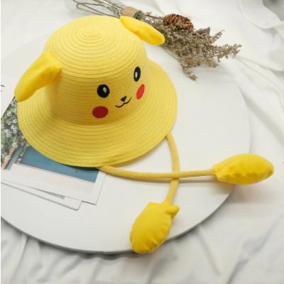 Pokemon Hareketli Kulaklı Tasarım Şapka Sarı
