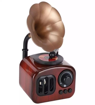 Nostalik Gramofon Kurmalı Müzik Kutusu