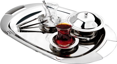 Yetkin SAMANYOLU Saten ÇAY TEPSİSİ