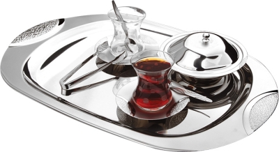 Yetkin ZÜMRÜT SATEN ÇAY TEPSİSİ