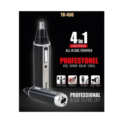 Powertec TR-450 4 In 1 Kaş Burun Kulak Sakal Tıraş Makinası