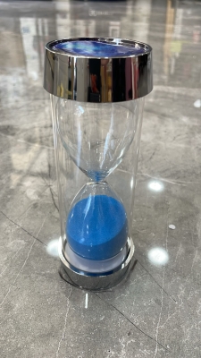 5 Dakikalık Cam Kum Saati Mavi