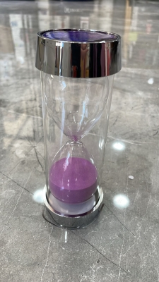 5 Dakikalık Cam Kum Saati Mor