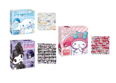 60 Parça Kuromi Cinnamoroll Melody Sticker Çıkartma Seti 3lü Set