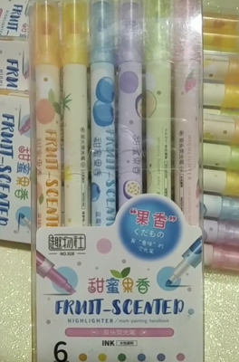 6lı Meyve Kokulu Keçeli Kalem Seti