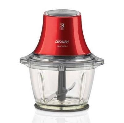 Arzum AR1021 Prochopp Cam Hazneli Doğrayıcı Nar Kırmızı