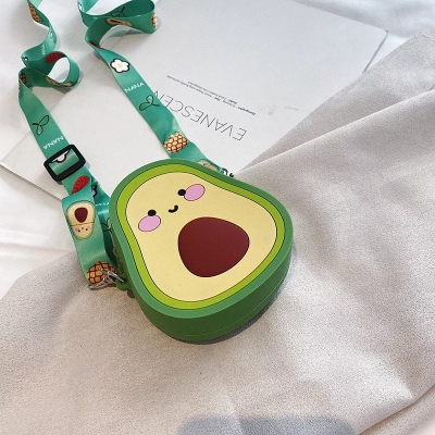 Avokado Tasarım Silikon Omuz Askılı Çanta