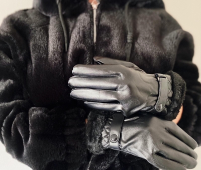 Bayan Kürklü Vinleks Deri Eldiven